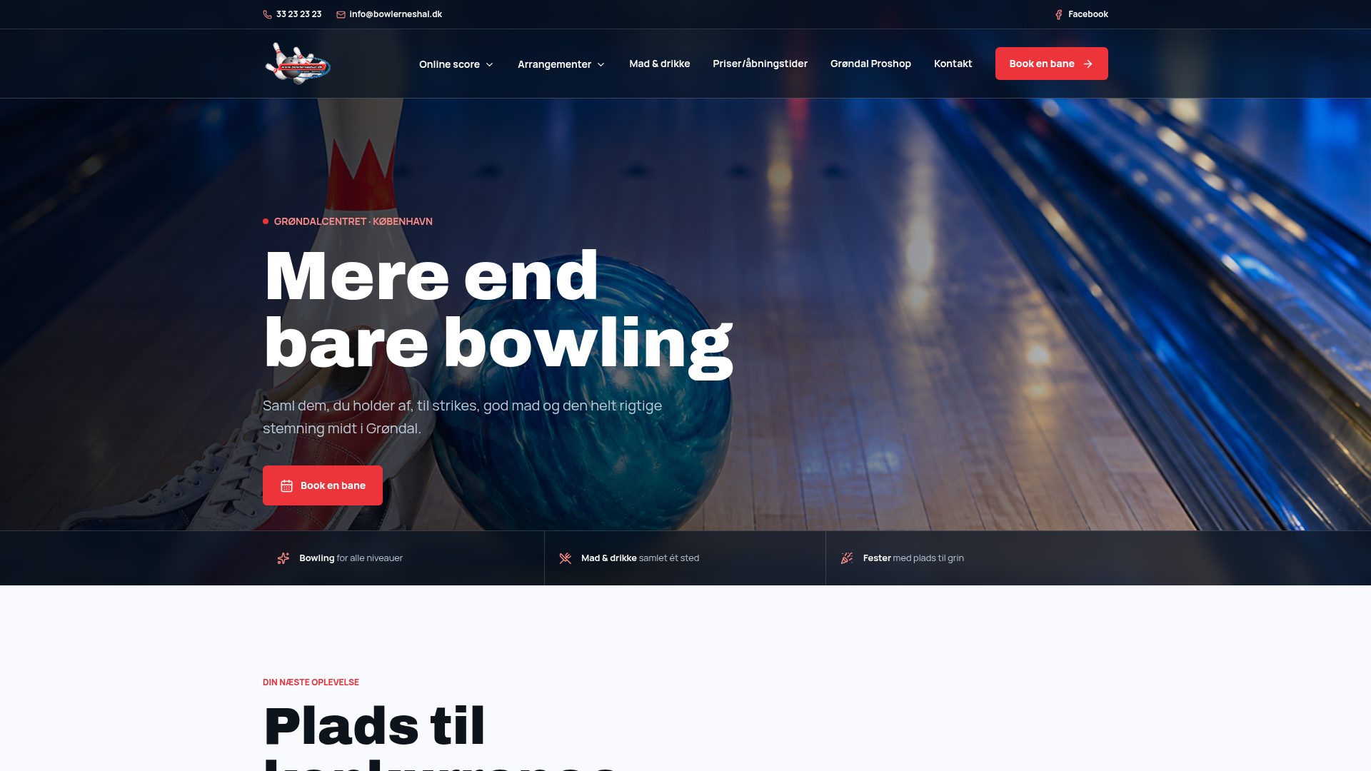 Bowlerneshal.dk — Website