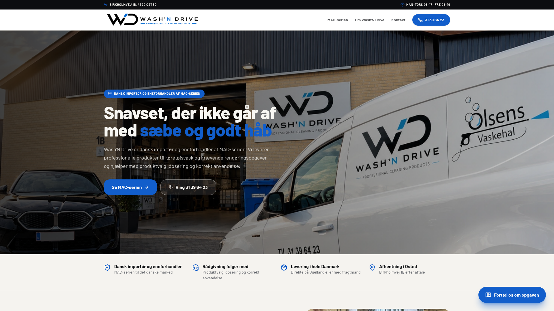 Washndrive.dk — Website