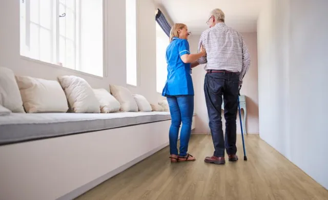 Gerflor gulv installeret i plejemiljø