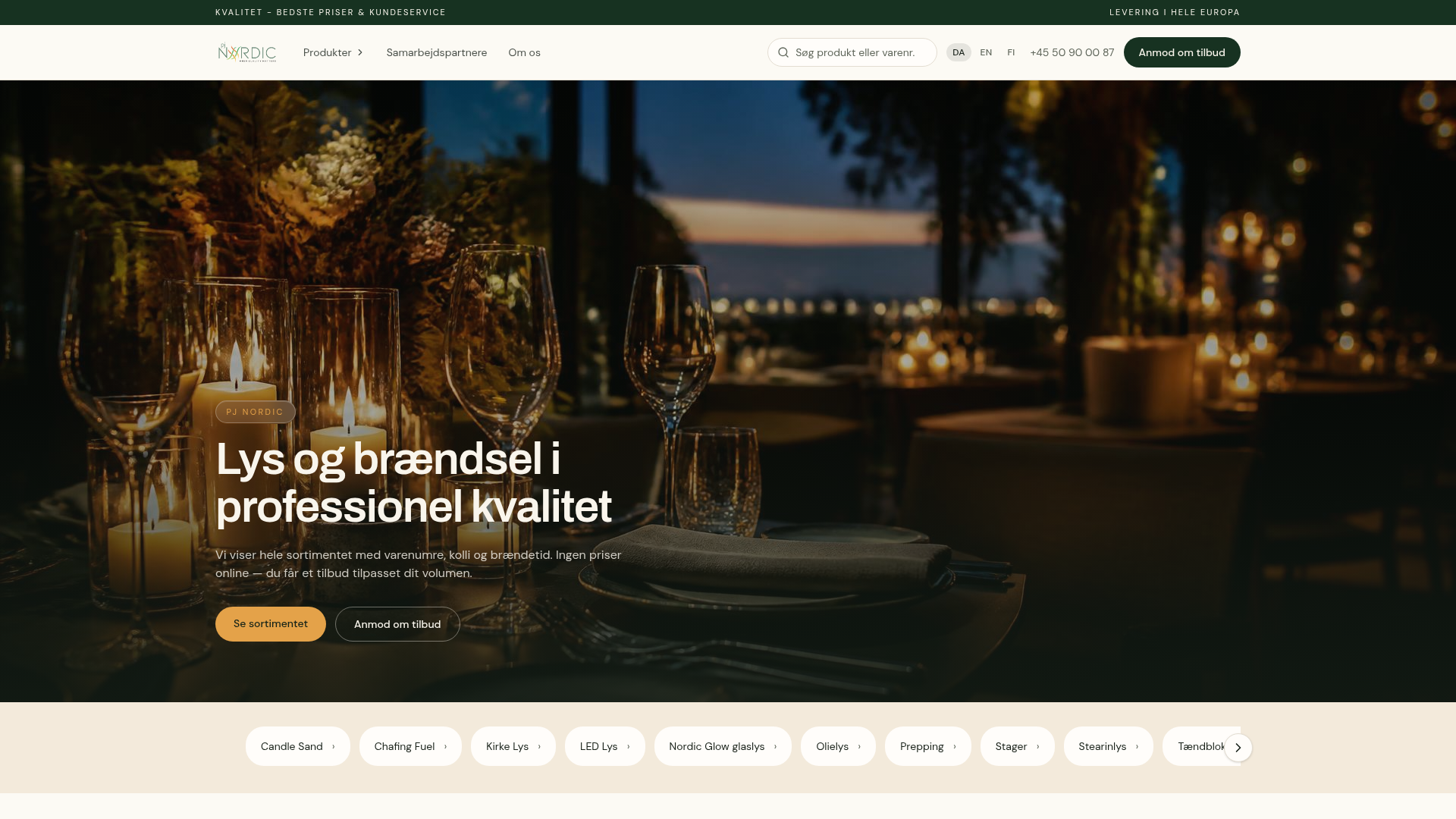 Pjnordic.dk — webshop bygget af acend