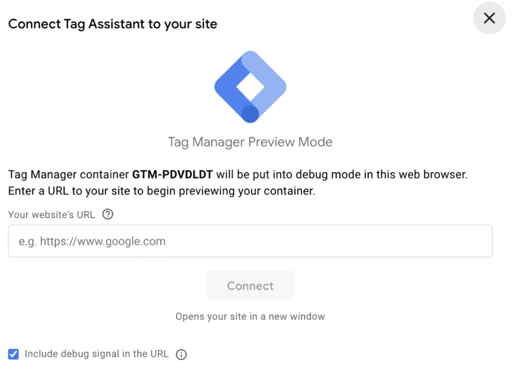 Forbind Tag Manager til din side
